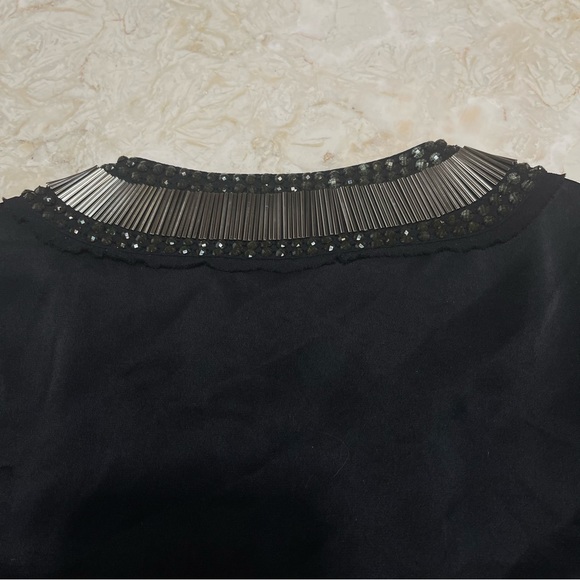 Tory Burch Satin Beaded Neckline Mini Dress/Tunic - Picture 5 of 11